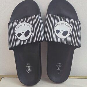 Tim Burton’s The Nightmare Before Christmas Jack Skellington Black Flip Flops Si